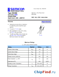 Datasheet 2N3499 manufacturer Semicoa